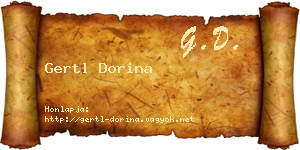 Gertl Dorina névjegykártya